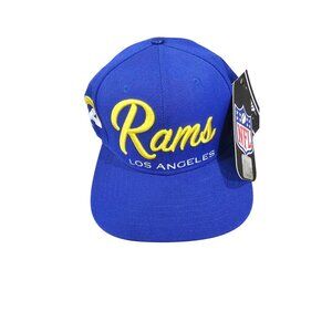 Los Angeles Rams NFL Team Snapback Hat Blue & Yellow Embroidered Adjustable Cap